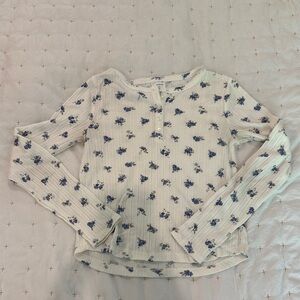 abercrombie kids White Top with Blue Floral Print